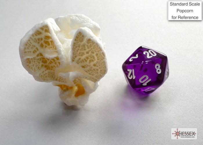 Translucent Mini-hedral Purple/white 7-Die Set