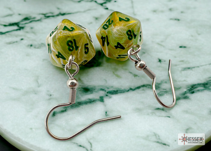 Green on sale marble earrings