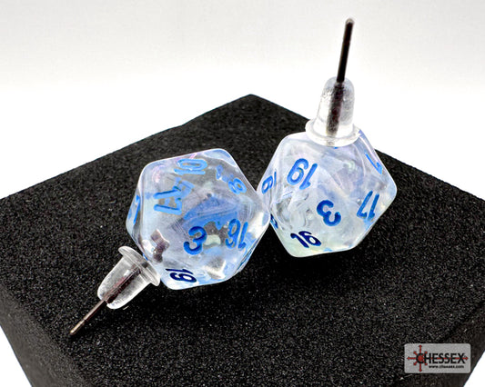 Stud Earrings Pair of Borealis Icicle Mini D20s