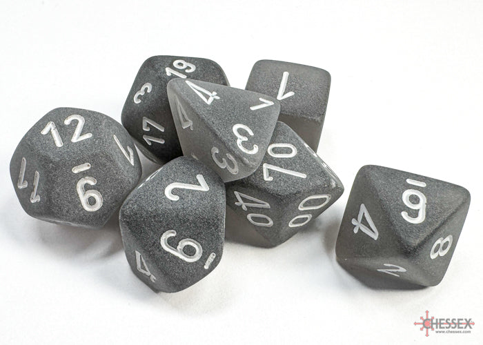 Smoke/White Frosted Polyhedral 7-Die Set