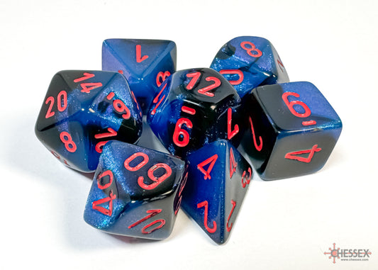 Black-Starlight/Red Gemini Polyhedral 7-Die Set