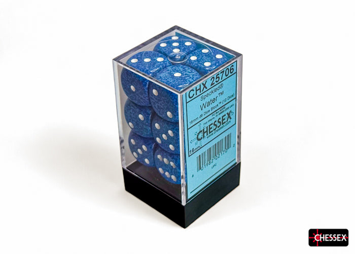 Speckled Water 16mm d6 Dice Block (12 dice)