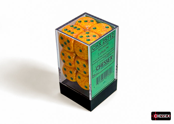 Speckled Lotus 16mm d6 Dice Block (12 dice)