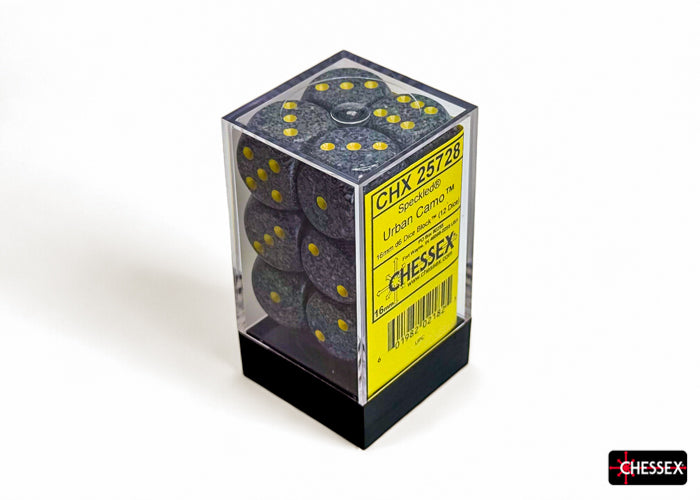 Speckled Urban Camo 16mm d6 Dice Block (12 dice)
