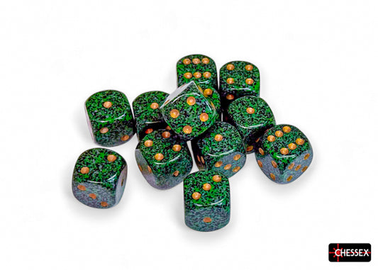 Speckled Golden Recon 16mm d6 Dice Block (12 dice)