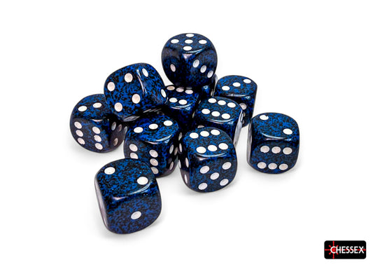 Speckled Stealth 16mm d6 Dice Block (12 dice)