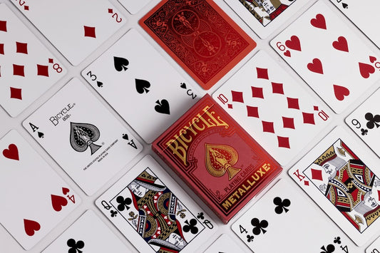 Bicycle Playing Cards: Metalluxe Red