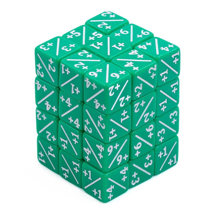 Green MTG Positive Counter Dice (12mm Single)