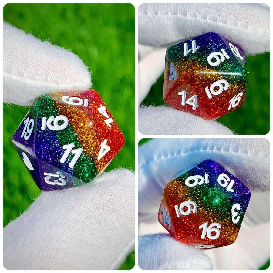 HeartBeat Dice: Prismatic Rainbow Pride Set