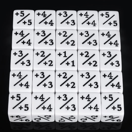 White MTG Positive Counter Dice (16mm Single)