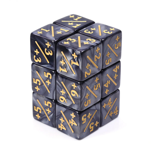 Pearl Black MTG Positive Counter Dice (16mm Single)