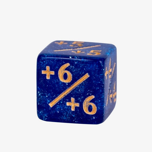Blue Glitter MTG Positive Counter Dice (12mm Single)
