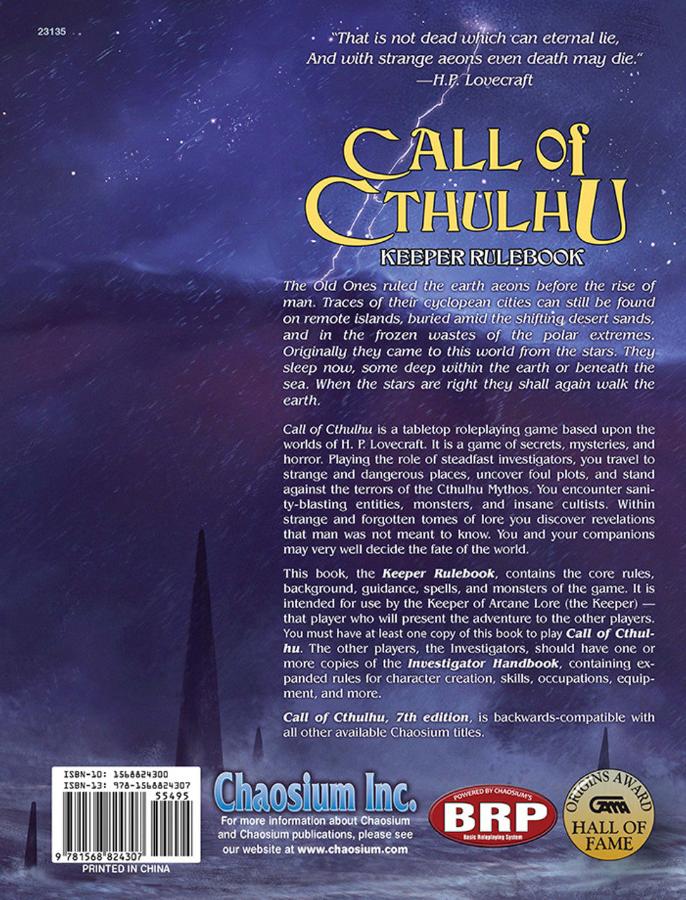 Call of Cthulhu Keeper Rulebook - Hardcover