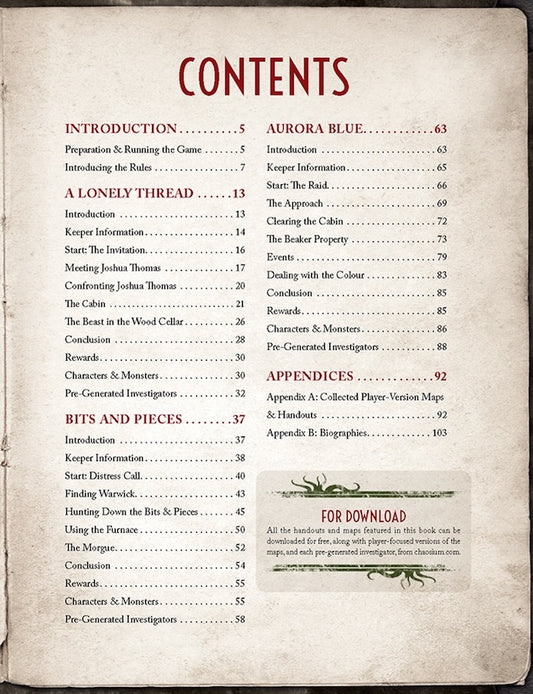 Call of Cthulhu: No Time to Scream