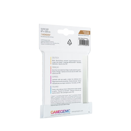 Gamegenic Matte 7 Wonders Sleeves (67mm x 103mm)