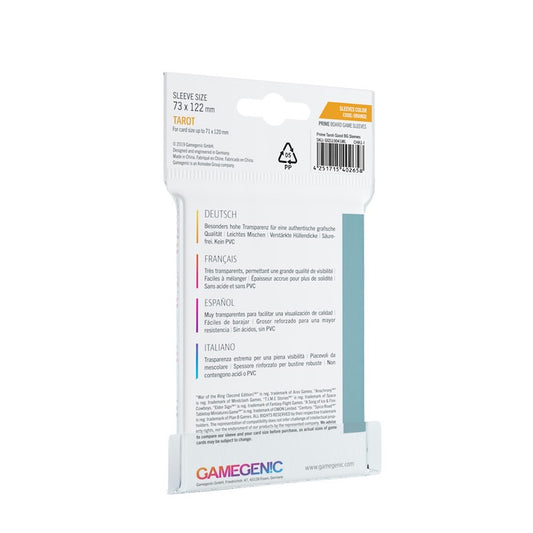 Gamegenic Prime Tarot Sleeves (73mm x 122mm)