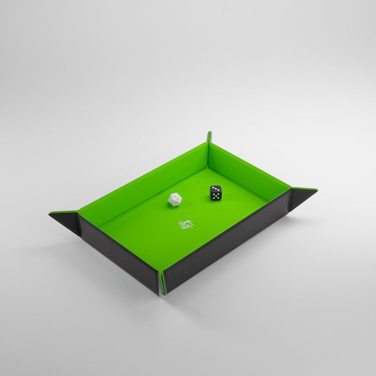 Gamegenic Rectangular Magnetic Dice Tray (Black/Green)