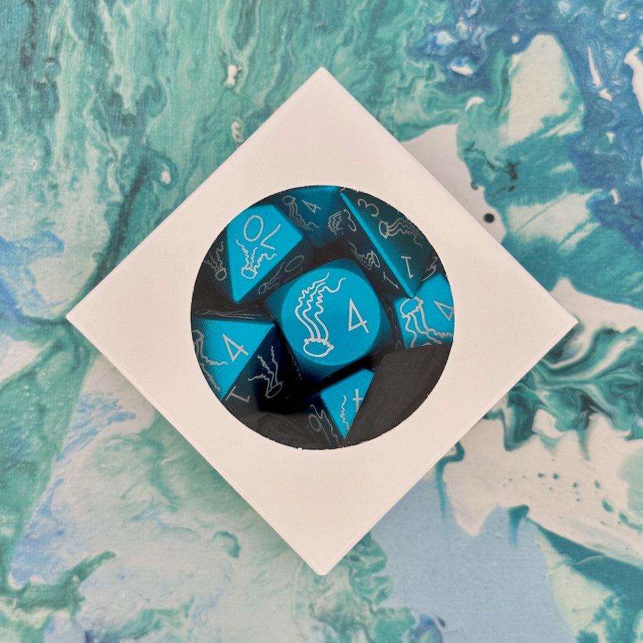 Crystal Jellyfish Dice Set