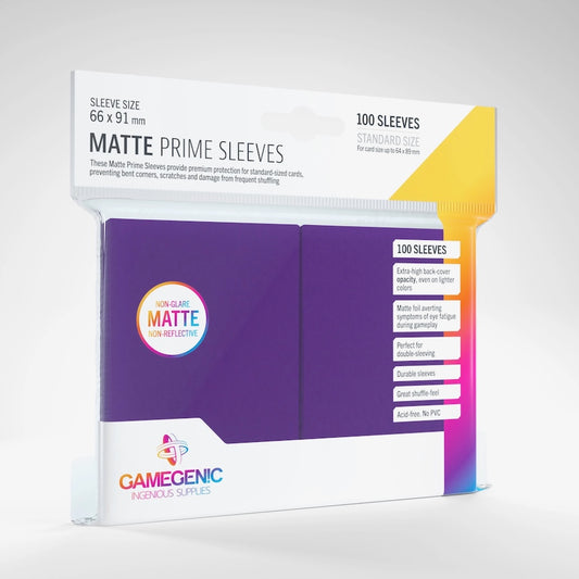 Gamegenic Matte Prime Colour Card Sleeves (Purple - 100 Pack)