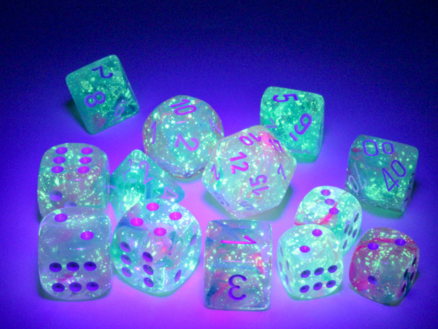 Luminary Nebula Wisteria/white 16mm d6 Dice Block (12 Dice)