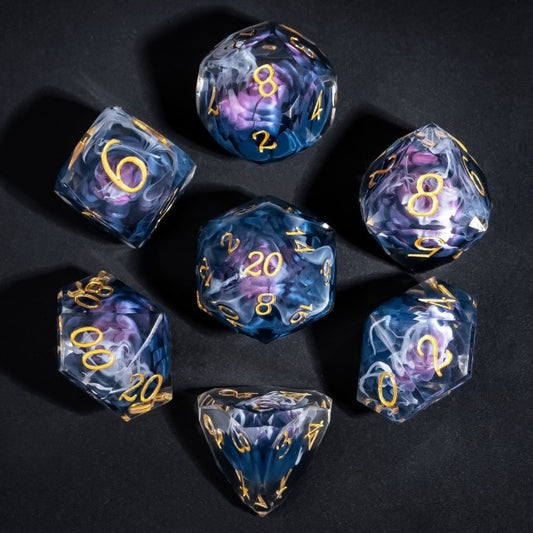 Midnight Bloom: Lotus Dice Set