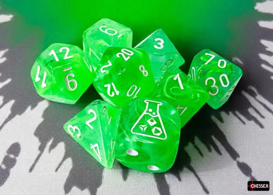 Nebula Gelatinous/white Polyhedral Dice Set