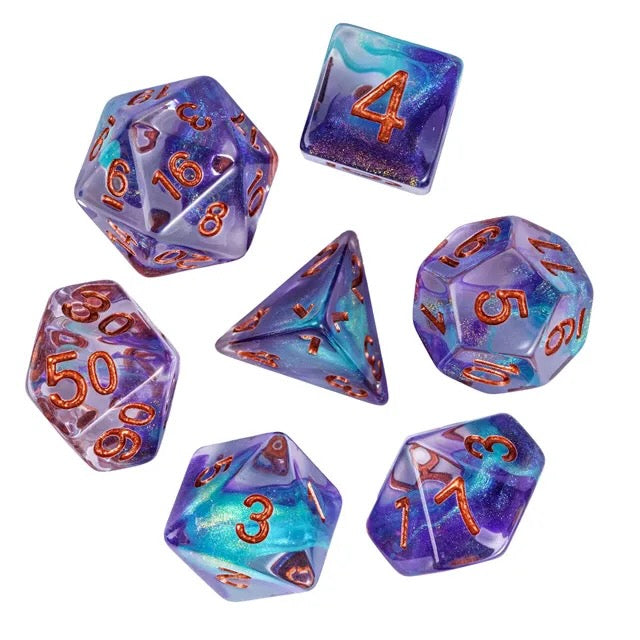Nebula's Kiss Polyhedral Dice Set