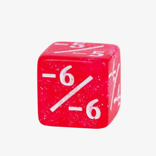 Pink Glitter MTG Negative Counter Dice (12mm Single)