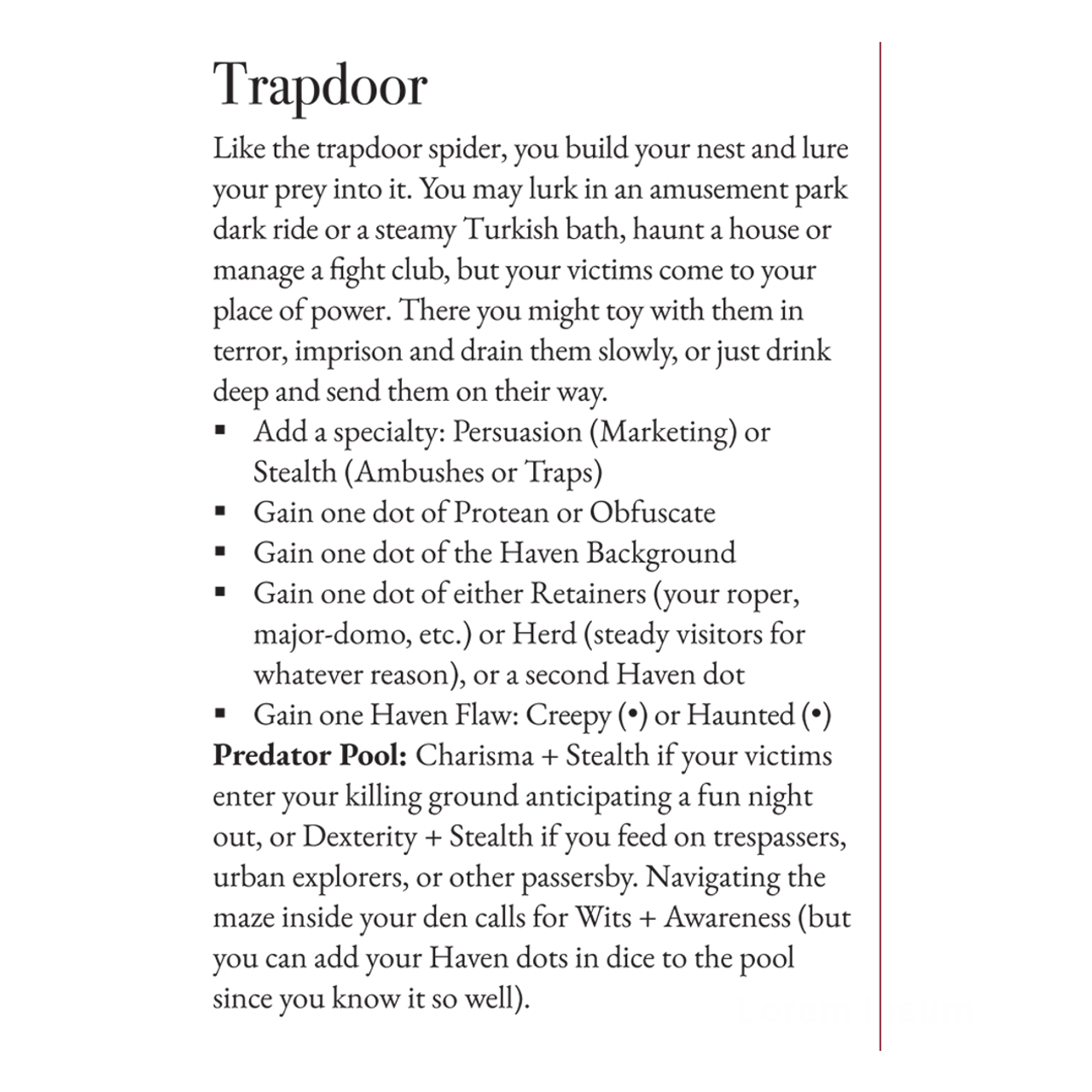 Vampire: The Masquerade 5th Edition Roleplaying Game Players Guide