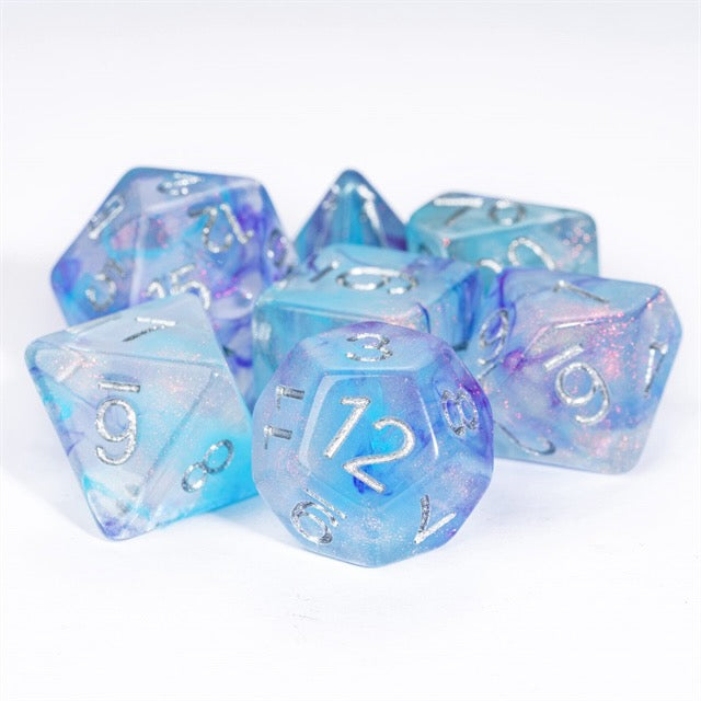 Starlit Veil Iridescent Nebula Dice Set