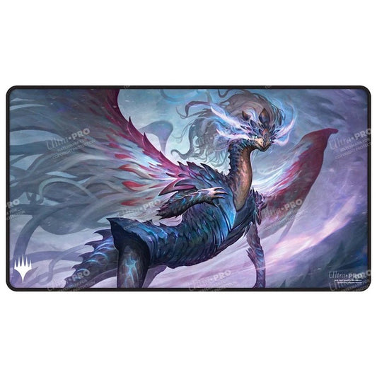 Tarkir Dragonstorm Shiko, Paragon of the Way Black Stitched Playmat for Magic: The Gathering