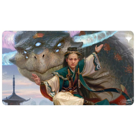 Tarkir Dragonstorm Shiko and Narset, Unified (Jeskai Striker Commander Deck) Playmat for Magic: The Gathering