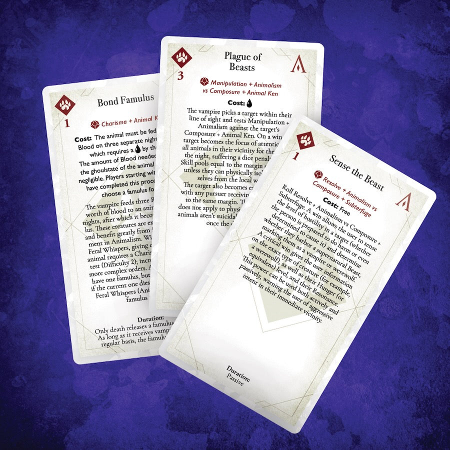 Vampire The Masquerade 5th Edition Roleplaying Game Discipline Deck Accessory