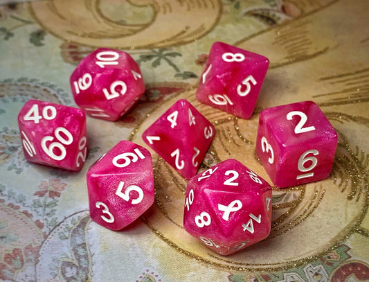 HeartBeat Dice: Breast Cancer Awareness Dice Set