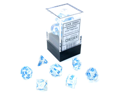 Borealis Mini-hedral Icicle/light blue Luminary 7-Die Set
