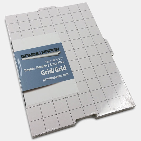 Gaming Paper: Set of 4 Gaming Paper Tiles 8x11 Grid/Grid