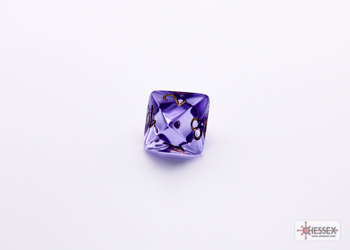 CHX30059: Translucent Lavender/gold Polyhedral 7-Die Set