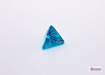 CHX30063: Translucent Tropical Blue/white Polyhedral 7-Die Set