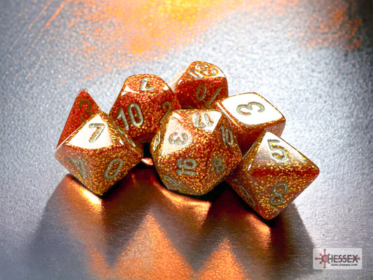 Glitter Mini-hedral Gold/silver 7-Die Set