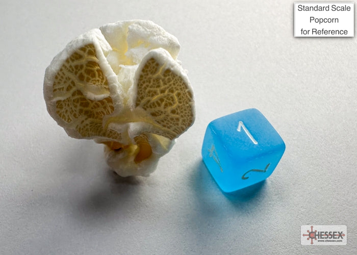 CHX20416: Frosted Caribbean Blue/white Mini-Polyhedral 7-Die Set