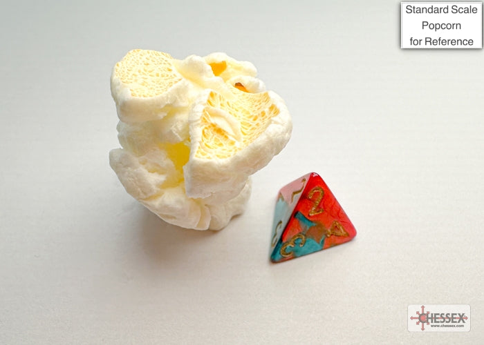 Gemini Mini-hedral Red-Teal/gold 7-Die Set