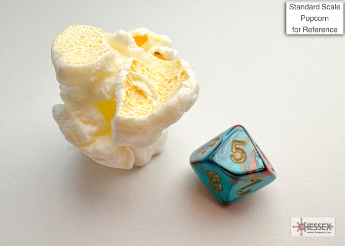 Gemini Mini-hedral Red-Teal/gold 7-Die Set