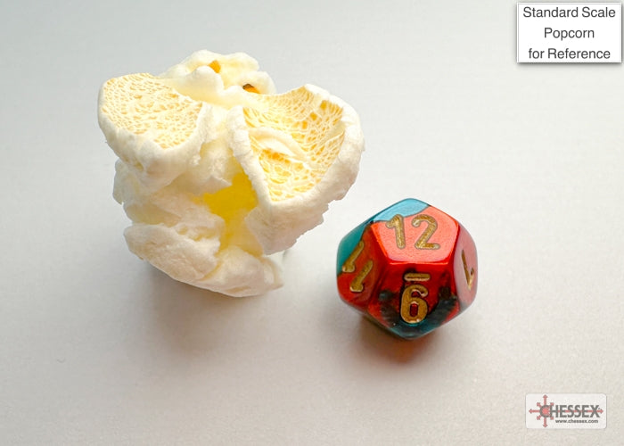 Gemini Mini-hedral Red-Teal/gold 7-Die Set