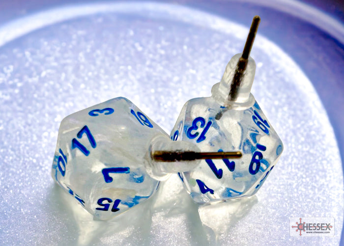 Stud Earrings Pair of Borealis Icicle Mini D20s