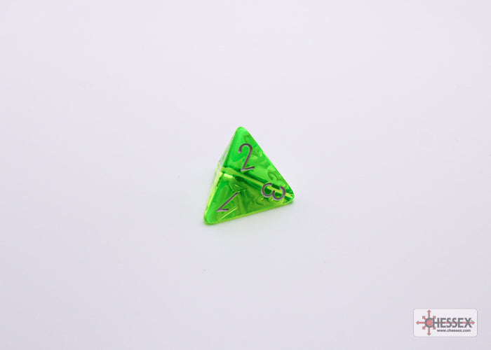 CHX30062: Translucent Rad Green/white Polyhedral 7-Die Set