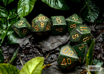 Speckled Golden Recon Polyhedral 7-Dice Set
