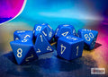 Opaque Blue/white Polyhedral 7-Dice Set