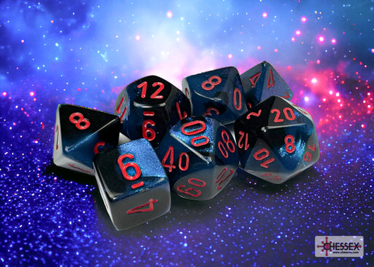 Black-Starlight/Red Gemini Polyhedral 7-Die Set