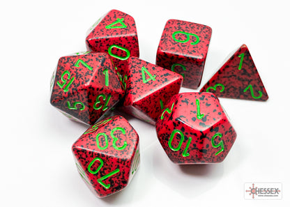 Speckled Strawberry Polyhedral 7-Dice Set
