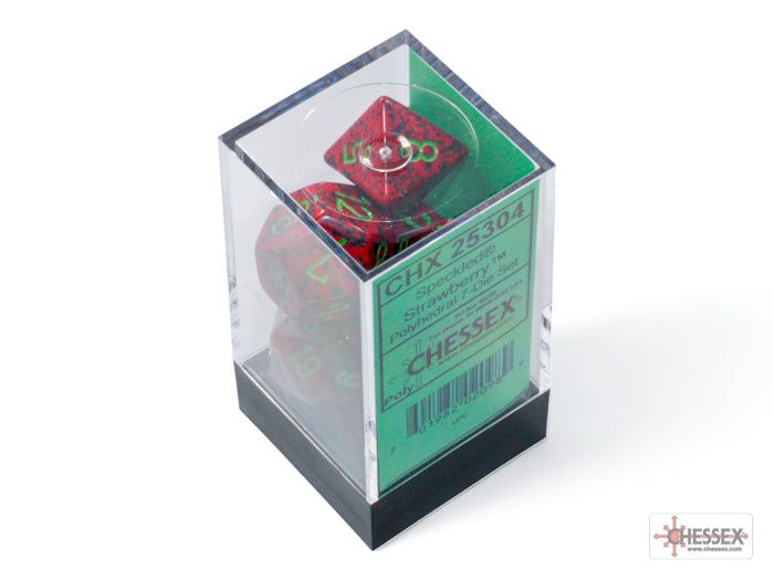 Speckled Strawberry Polyhedral 7-Dice Set
